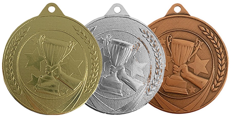 Winnaar ME652 Medaille Ø 50 mmgoud-zilver-brons Compleet